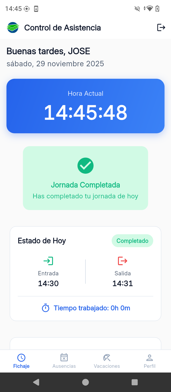 App Control de Asistencia